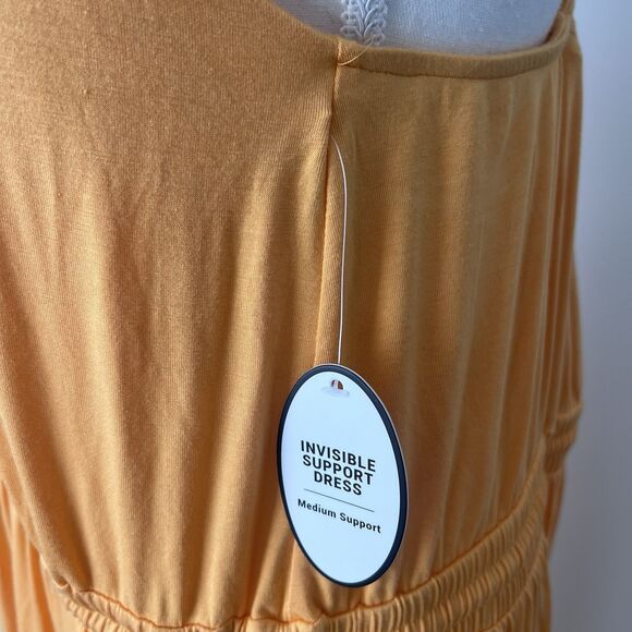 Soma Halter Maxi Bra Dress in Orange Soft Jersey Size XL NEW Vacation Nectarine - Picture 7 of 13